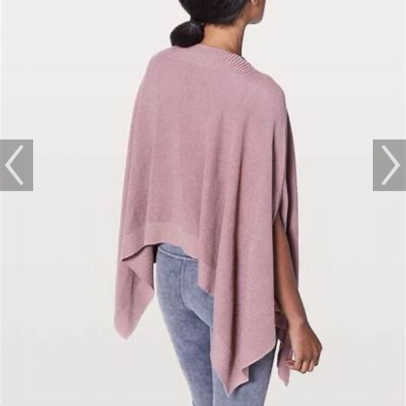 New Lululemon Forward‎ Flow Cape scarf dusty lilac pink OS - Picture 2 of 6